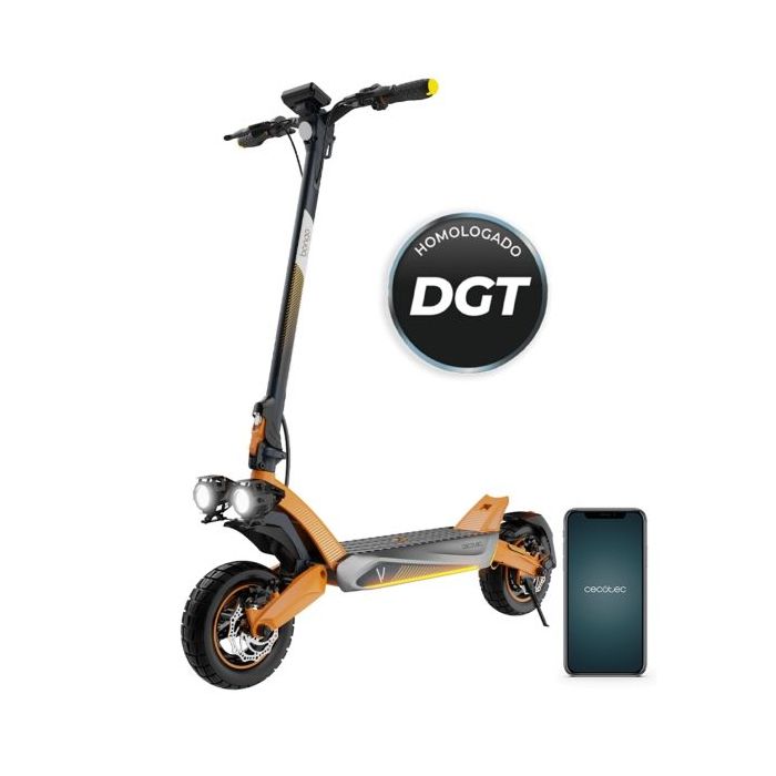Cecotec Bongo V70 Connected Patinete Electrico - 1500W - Autonomia 70km - Bateria 48V y 15Ah - Doble Suspension - App - Disco de