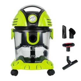 Cecotec Wet and Dry T Aspiradora de Trineo para Solidos y Liquidos - Potencia 1200W - Deposito de 15L - Incluye Accesorios - Rad