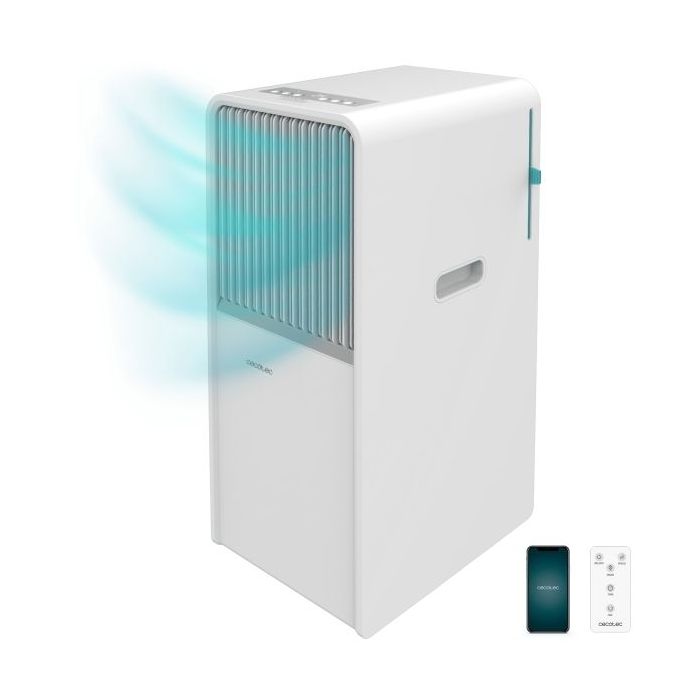 Cecotec ForceClima 7550 Aire Acondicionado Portatil - 1750 Frigorias - Capacidad 7000 BTU - WiFi y Remoto - Panel Tactil LED - 4