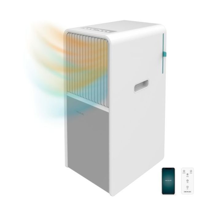 Cecotec ForceClima 9550 Aire Acondicionado Portatil - 2250 Frigorias - 9000 BTU - Cobertura hasta 25m2 - Bomba de Calor - WiFi -