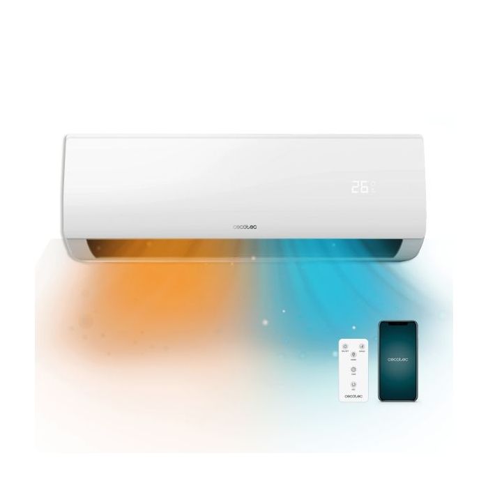 Cecotec AirClima 12000 Aire Acondicionado Split - 3000 Frigorias - Capacidad 12000 BTU - Bomba de Calor - Sistema Inverter - Con