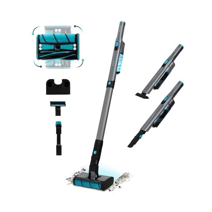 Cecotec Scoba 2100 Twice Aspiradora de Escoba Vertical 2 en 1 - 210W - 20KPa de Succion - Ultraligero - Autonomia hasta 45min -