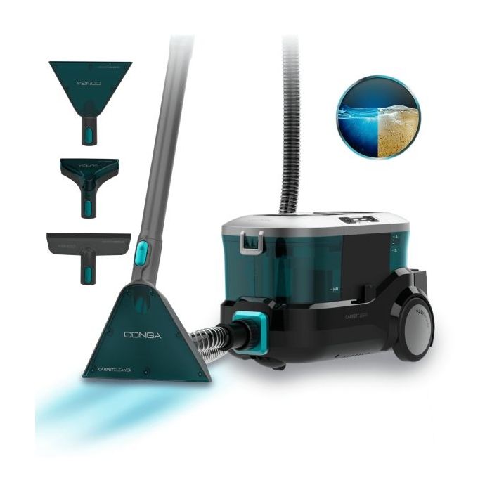 Cecotec Conga CarpetClean 10000 EasyHome Aspirador para Tapiceria - 800W - Accesorio para Ventanas - Doble Deposito - Ruedas Inc