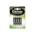 Cegasa Rechargeable Pack de 4 Pilas Recargables AAA HR03 800mAh