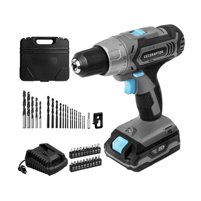 Cecotec CecoRaptor Perfect Drill 2020 Advance Taladro Atornillador - Torque 46Nm - 1550rpm - Bloqueo de Husillo Automatico - Bat