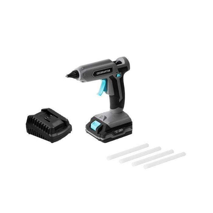 Cecotec CecoRaptor Perfect Fix 2020 Advance Pistola de Cola Termofusible - Autonomia 30min - Bateria 2Ah 20V - Indicador LED - R