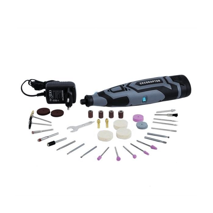 Cecotec CecoRaptor Polish and Sand 1200 Ultra Multiherramienta Rotativa Inalambrica - 25.000rpm - Bateria 1.5Ah 12V - Autonomia