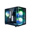 Coolbox GM100 Vision Caja Mini Torre Micro ATX, Mini-ITX - Frontal y Lateral Cristal Templado - Tamaño HDD 2.5  - USB-A 3.0 y Au