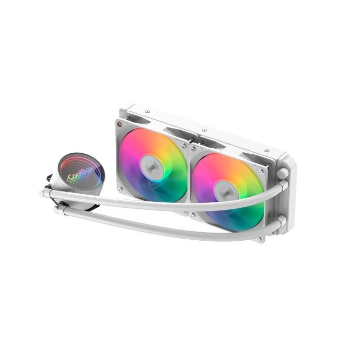 Coolbox Infinite Liquid240 Kit de Refrigeracion Liquida - ARGB - TDP 250W - Compatibilidad Universal - Color Blanco