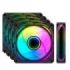 Coolbox Infinity Pro Kit 4 Ventiladores ARGB - Efecto Tunel de Infinito - Silencioso - Rodamiento Hidraulico - Gran Flujo de Air