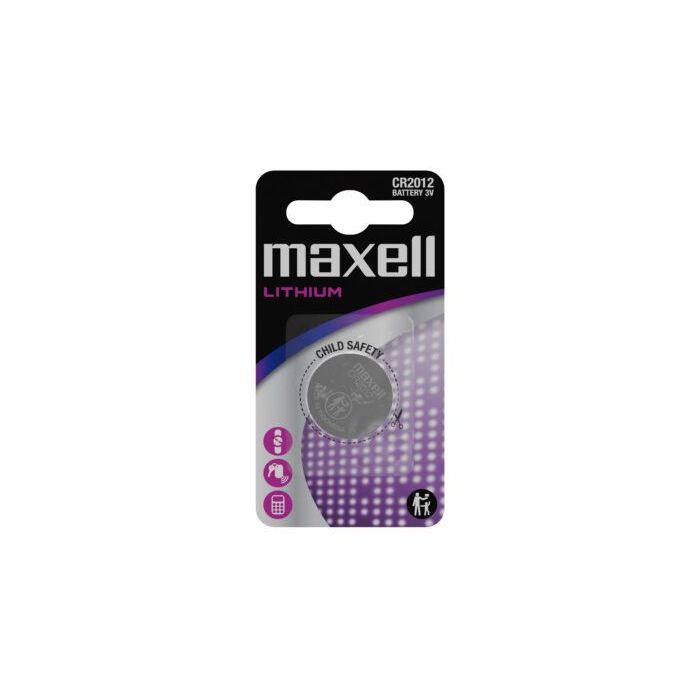 Maxell Pack de 1 Pila Litio de Boton CR2012 3V