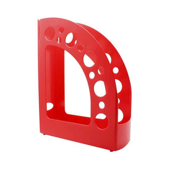 Dohe +Mab Revistero de Poliestireno de Alta Calidad - Medidas 80x318x245mm - Material 100% Reciclable - Color Rojo