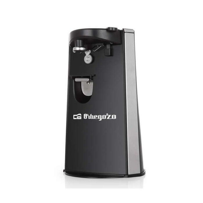 Orbegozo CU 6500 Abrelatas Electrico 3 en 1 - Practico y Funcional - Cuchilla de Acero Inoxidable - Potencia 60W - Facil Limpiez