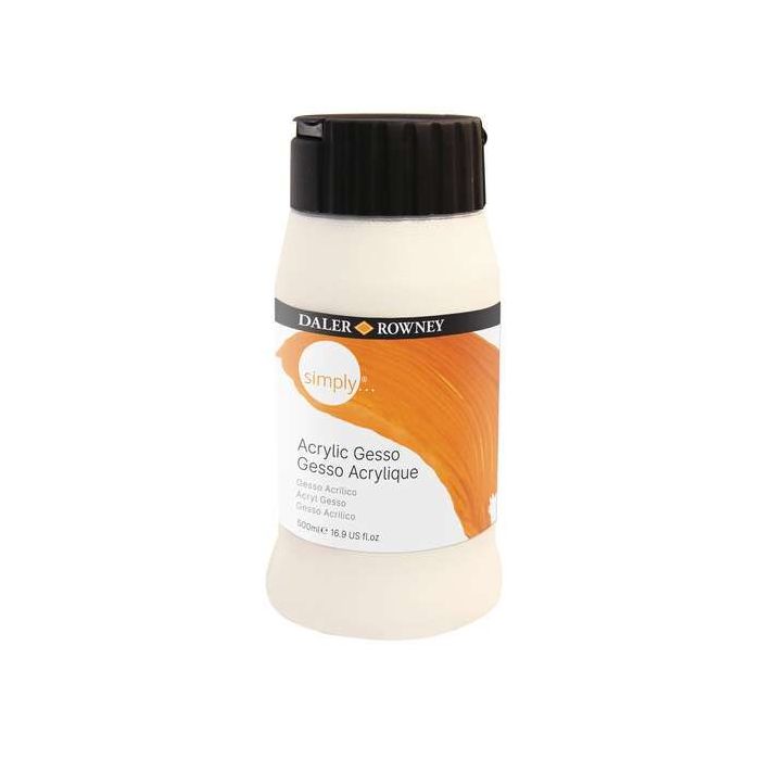 Daler Rowney Simply Bote de Imprimador de Yeso 500ml - Color Blanco