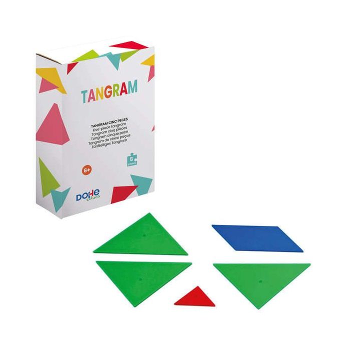 Dohe Tangram de Madera - 150x150mm - Favorece la Imaginacion y Creatividad - Desarrollo del Sentido Espacial - Recomendado para