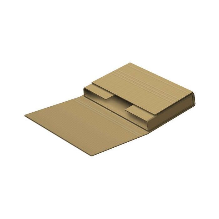 Dohe Estuches de Envio Automontables de Embalaje - Carton Marron de Canal - Solapas Ajustables - Multiples Pliegues - Facilita A