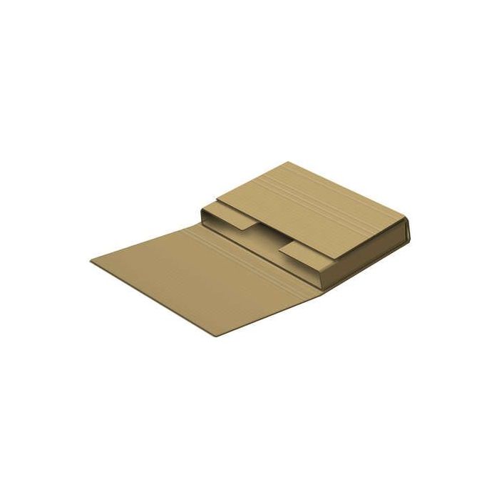 Dohe Estuches de Envio Automontables de Embalaje - Carton Marron de Canal - Solapas Ajustables - Multiples Pliegues - Facilita A