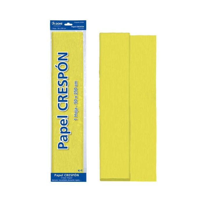 Dohe Papel Crespon de 30g - Crepado al 60 % - Ideal para Manualidades y Decoracion - Hoja de 50x250cm