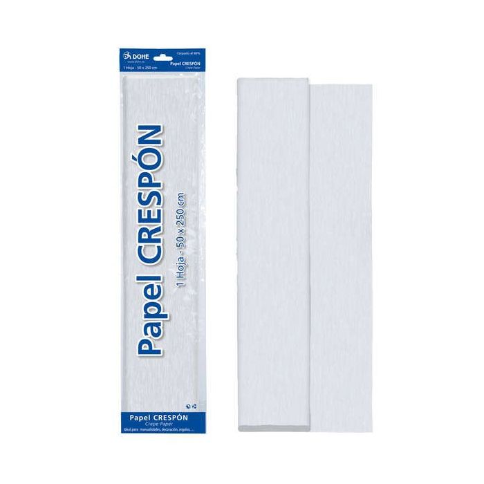 Dohe Papel Crespon de 30g - Crepado al 60 % - Ideal para Manualidades y Decoracion - Hoja de 50x250cm