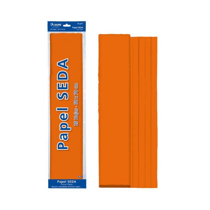 Dohe Papel Seda de 18g - Ideal para Manualidades y Decoracion - 25 Hojas de 50x70cm
