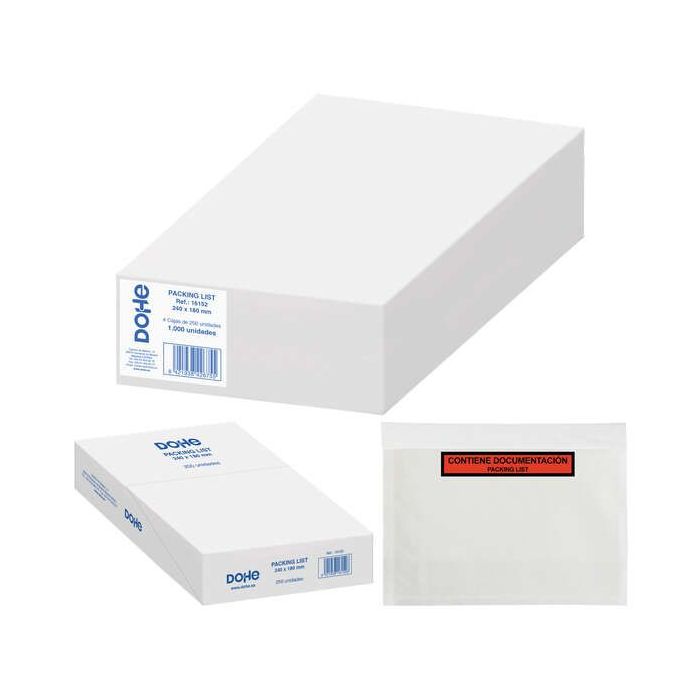 Dohe Caja de 1000 Sobres Autoadhesivos para Envio de Documentos - Packing List Especial