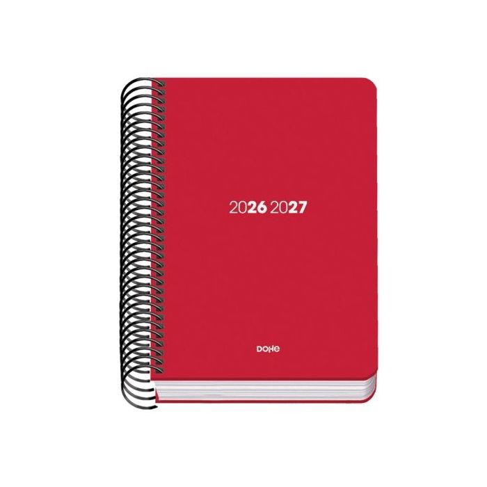Dohe Basic Element Agenda Escolar 26/27 - Formato A6 - Dia Pagina - Papel Offset Ahuesado 70g - Cubierta de Carton Plastificado