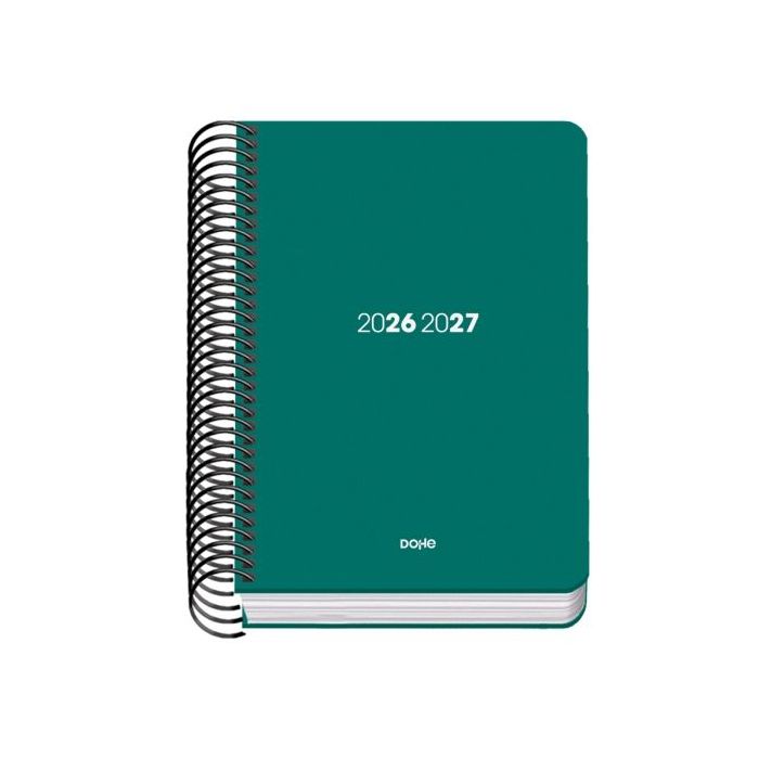 Dohe Basic Element Agenda Escolar 26/27 - Formato A6 - Dia Pagina - Papel Offset Ahuesado 70g - Cubierta de Carton Plastificado