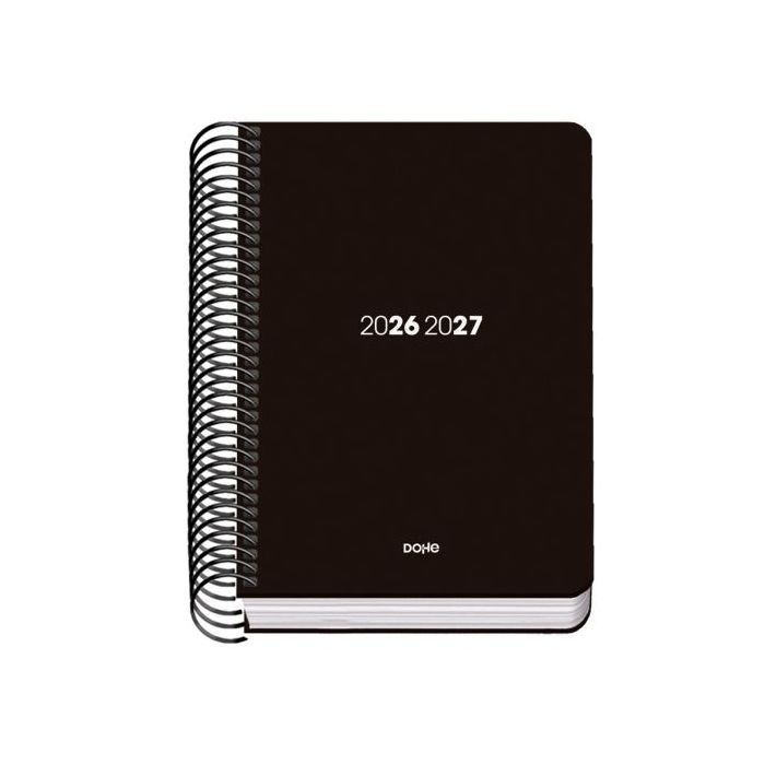 Dohe Basic Element Agenda Escolar 26/27 - Formato A6 - Dia Pagina - Papel Offset Ahuesado 70g - Cubierta de Carton Plastificado