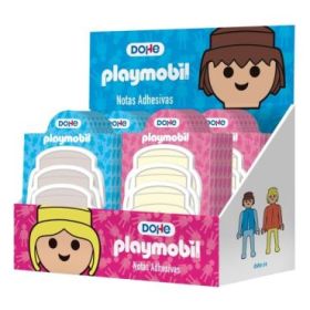 Dohe Playmobil Expositor con 32 Blocs de 25 Notas Adhesivas - Multisuperficie - Colores Surtidos