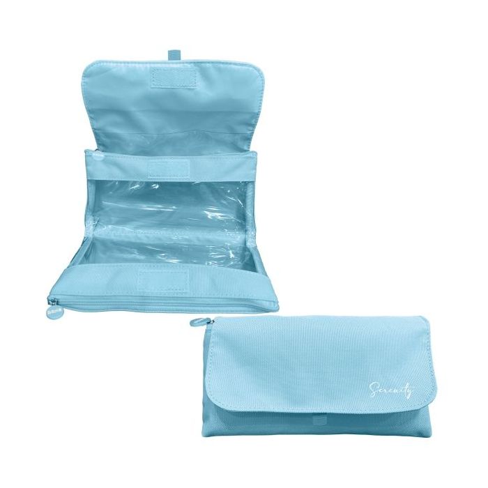 Dohe Serenity Portatodo Doble - Solapa con Bolsillo Interior - Cremallera - Ventanas Transparentes - Poliester - 22x11x6cm - Col