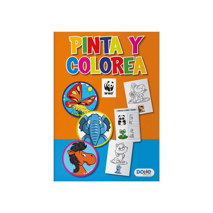 Dohe Libro de Colorear con Dibujos de Animales - Cubierta de Cartulina de 350gr - Interior de 30 Hojas en Papel de 120gr - Ideal