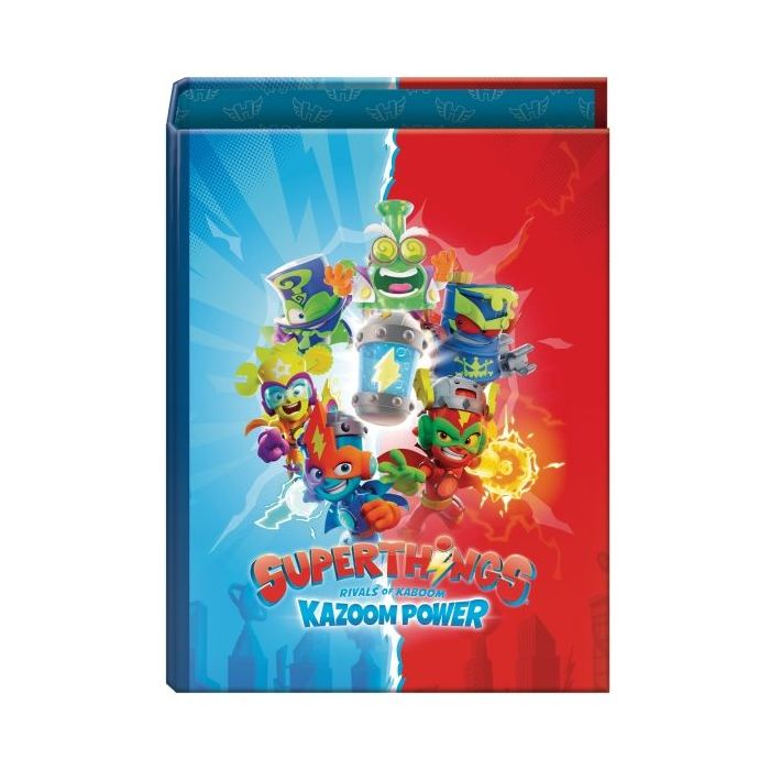 Dohe Superthings Carpeta con 4 Anillas de 40mm - Formato Folio - Guardas Impresas - Cubierta de Carton Plastificado - 26x34x6cm