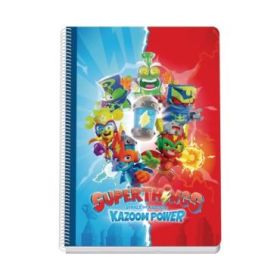 Dohe Superthings Cuaderno de Espiral Metalica - Formato A4 - 100 Hojas Offset de 90g - 5x5mm - Microperforadas - Banda de Color