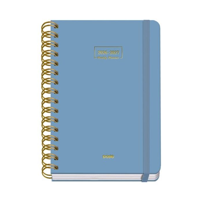 Dohe Premium Agenda Escolar 26/27 - Formato A5 - Dia Pagina - Papel Offset Ahuesado 80g - Cubierta de Carton Plastificado - Espi