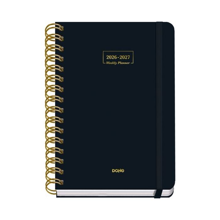 Dohe Premium Agenda Escolar 26/27 - Formato A5 - Dia Pagina - Papel Offset Ahuesado 80g - Cubierta de Carton Plastificado - Espi