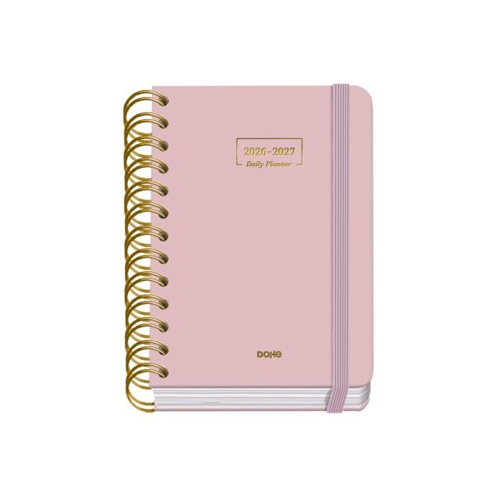 Dohe Premium Agenda Escolar 26/27 - Formato A6 - Dia Pagina - Papel Offset Ahuesado 80g - Cubierta de Carton Plastificado - Espi