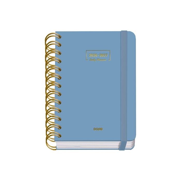 Dohe Premium Agenda Escolar 26/27 - Formato A6 - Dia Pagina - Papel Offset Ahuesado 80g - Cubierta de Carton Plastificado - Espi