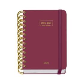 Dohe Premium Agenda Escolar 26/27 - Formato A6 - Dia Pagina - Papel Offset Ahuesado 80g - Cubierta de Carton Plastificado - Espi