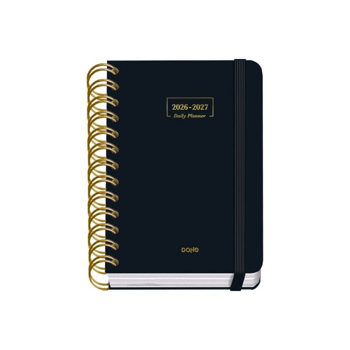 Dohe Premium Agenda Escolar 26/27 - Formato A6 - Dia Pagina - Papel Offset Ahuesado 80g - Cubierta de Carton Plastificado - Espi