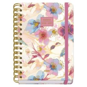 Dohe Premium Magnolia Agenda Escolar 26/27 - Formato A5 - Semana Vista - Papel Offset Ahuesado 80g - Cubierta de Carton Plastifi