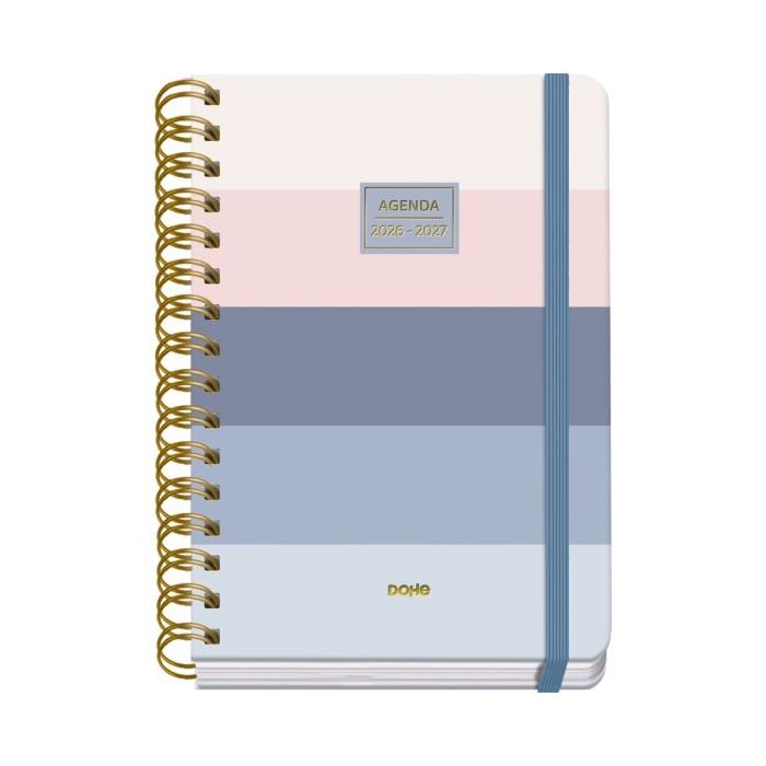 Dohe Premium Donna Agenda Escolar 26/27 - Formato A5 - Semana Vista - Papel Offset Ahuesado 80g - Cubierta de Carton Plastificad