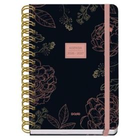 Dohe Premium Noir Agenda Escolar 26/27 - Formato A5 - Semana Vista - Papel Offset Ahuesado 80g - Cubierta de Carton Plastificado
