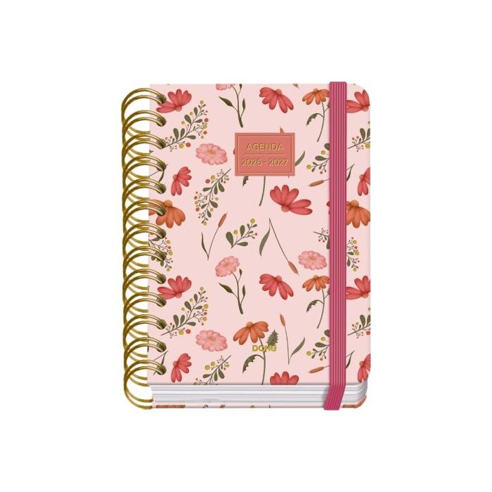 Dohe Premium Belle Agenda Escolar 26/27 - Formato A6 - Dia Pagina - Papel Offset Ahuesado 80g - Cubierta de Carton Plastificado