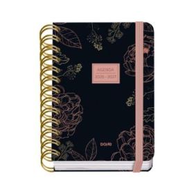 Dohe Premium Noir Agenda Escolar 26/27 - Formato A6 - Dia Pagina - Papel Offset Ahuesado 80g - Cubierta de Carton Plastificado -