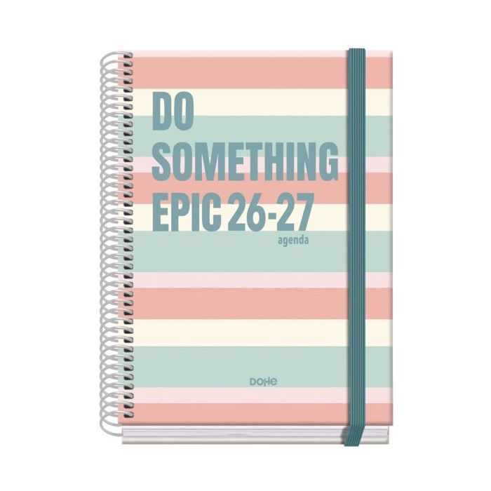 Dohe Prime Epic Agenda Escolar 26/27 - Formato A5 - Semana Vista - Papel Offset Ahuesado 70g - Cubierta de Carton Plastificado -
