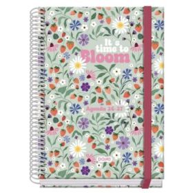 Dohe Prime Bloom Agenda Escolar 26/27 - Formato A5 - Semana Vista - Papel Offset Ahuesado 70g - Cubierta de Carton Plastificado