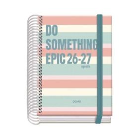 Dohe Prime Epic Agenda Escolar 26/27 - Formato A6 - Dia Pagina - Papel Offset Ahuesado 70g - Cubierta de Carton Plastificado - E