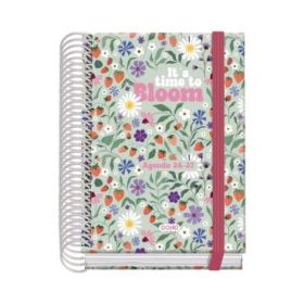 Dohe Prime Bloom Agenda Escolar 26/27 - Formato A6 - Dia Pagina - Papel Offset Ahuesado 70g - Cubierta de Carton Plastificado -