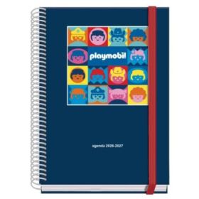 Dohe Prime Playmobil Agenda Escolar 26/27 - Formato A5 - Semana Vista - Papel Offset Ahuesado 70g - Cubierta de Carton Plastific