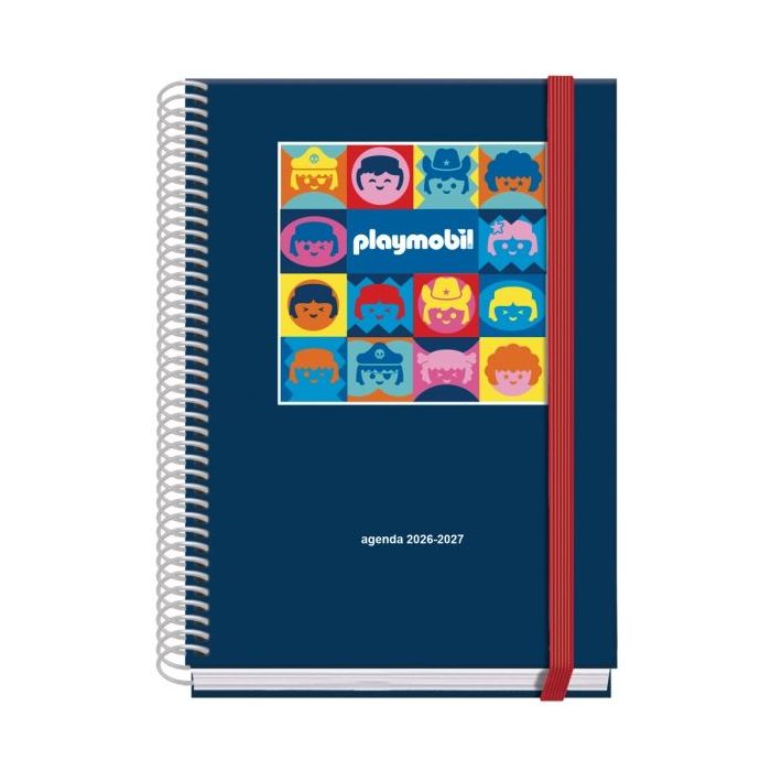 Dohe Prime Playmobil Agenda Escolar 26/27 - Formato A5 - Semana Vista - Papel Offset Ahuesado 70g - Cubierta de Carton Plastific